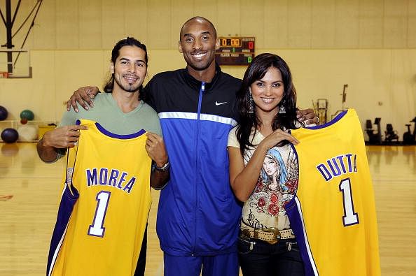 Dino Morea and Lara Dutta with Kobe Bryant